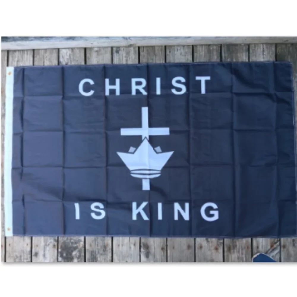 NEW Christ is King Black 3x5 Feet Christian Flag